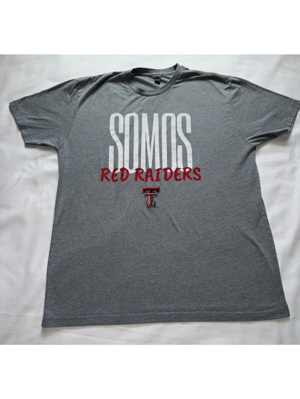 Somos Red Raiders Texas Tech Short Sleeve T Shirt Size X-Large Gray